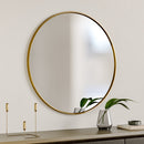 Cottonfy UK Round Bathroom Framed Mirror Wall Hanging