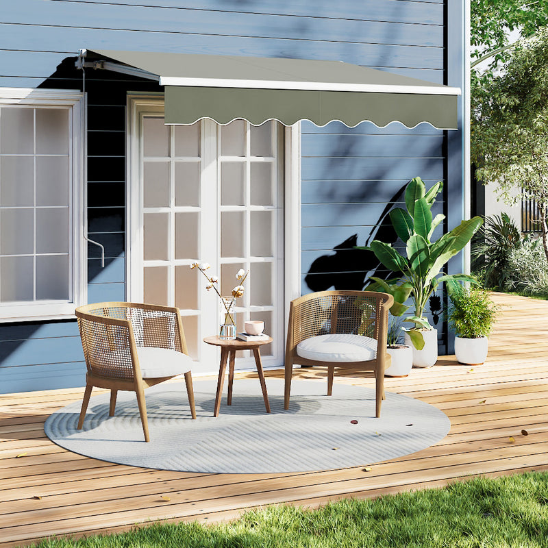 Garden Sanctuary Outdoor Retractable Patio Awning for Window and Door