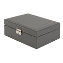 Sheonly Lockable Double Tier Faux Leather Jewellery Organizer