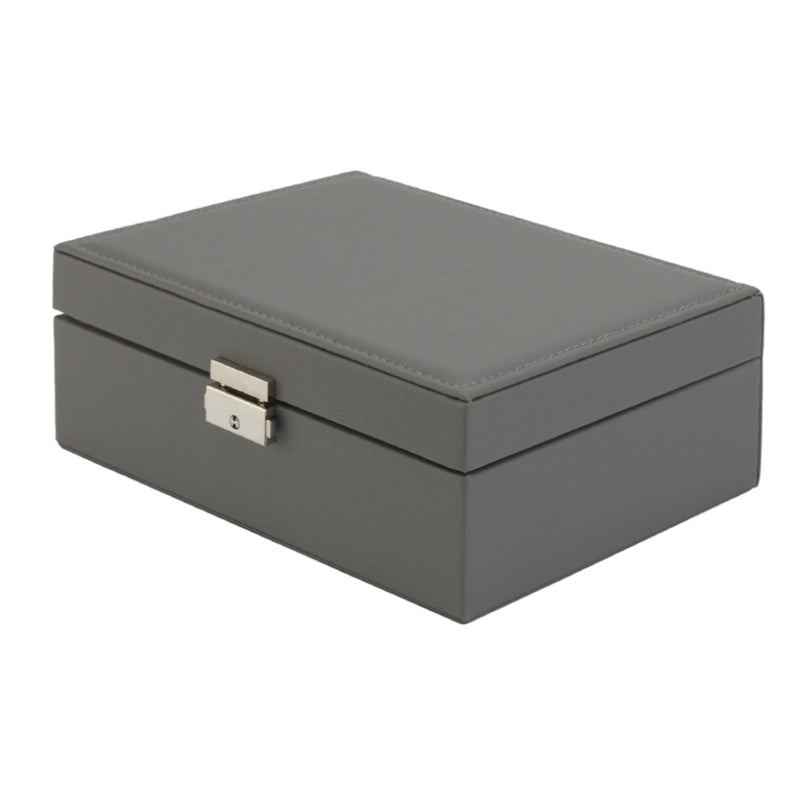 Sheonly Lockable Double Tier Faux Leather Jewellery Organizer