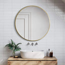 Cottonfy UK Round Bathroom Framed Mirror Wall Hanging