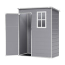 Breeins Garden Plastic Storage And Tool Shed With Lockable Door And Window