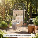Outsunny Hammock Chair Stand Only for Indoor Outdoor 150KG Load Black
