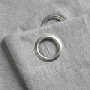 Linen Look Ring Top Blackout Curtains
