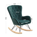 Livingandhome Ergonomic Rocking Chair with Cushion