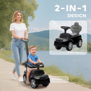 AIYAPLAY Land Rover Licensed Baby Push Car, 2-in-1 Ride On Car, Black