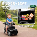 AIYAPLAY Land Rover Licensed Baby Push Car, 2-in-1 Ride On Car, Black