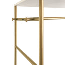 Livingandhome Modern Metal Clothes Rail with Mirror