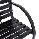 Breeins Outdoor Garden Metal Wood Bench