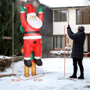 Outsunny Blow Up Hanging Christmas Decoration with Built-in LED Lights