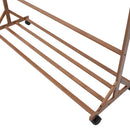 Livingandhome Bamboo Garment Hat Rack with Wheels