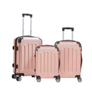 Livingandhome 3PCS Lockable Travel Suitcase Set