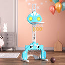 Livingandhome 2-in-1 Adjustable Kids Basketball Hoop with Football Goal