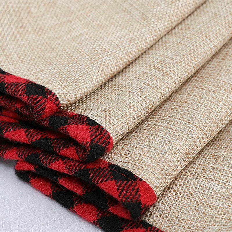 Livingandhome Burlap Merry Christmas Tree Skirt Collar
