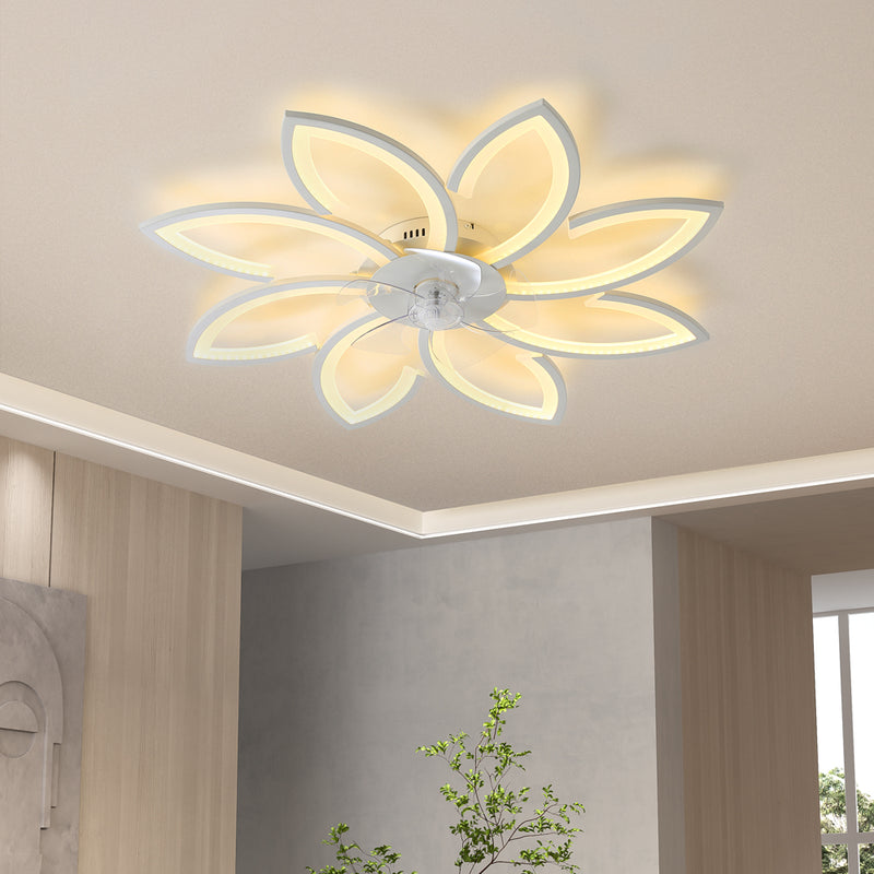 Cottonfy UK Stylish Flower Shape LED Ceiling Fan