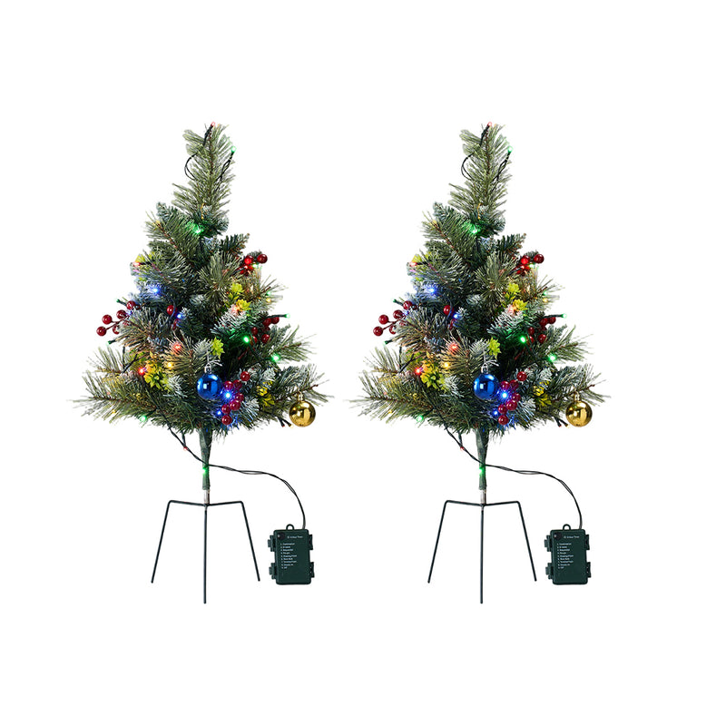 Lifeideas 2-Pack Artificial Christmas Trees with LED Decorations
