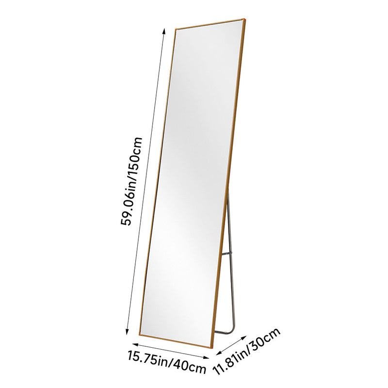 Livingandhome Elegant Minimalist Slim Frame Floor Mirror