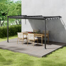 Breeins Outdoor Lean To Retractable Pergola With Canopy