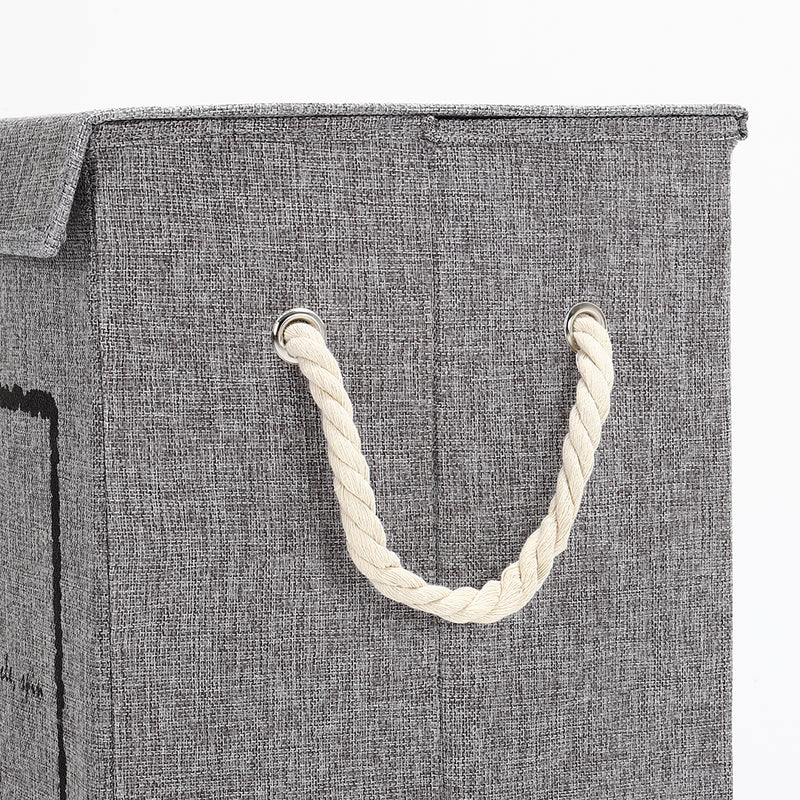 Lifeideas Foldable Home Laundry Baskets Laundry Hamper with Lid and Rope Handles