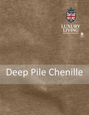 Chenille Blackout Taped Curtains Beige