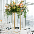 Breeins Gold Flower Vase Column Stand for Home Party Wedding Decorations