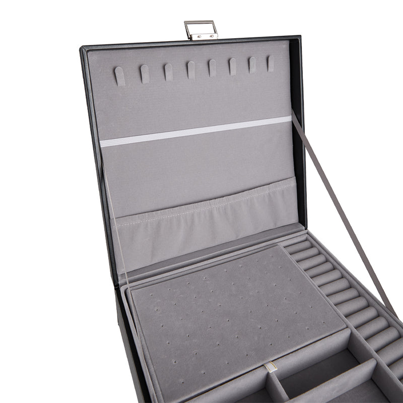 Sheonly Double Tier Travel Jewelry Storage Box