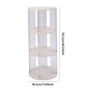 Livingandhome Round 3-Tier Rotating Bookshelf