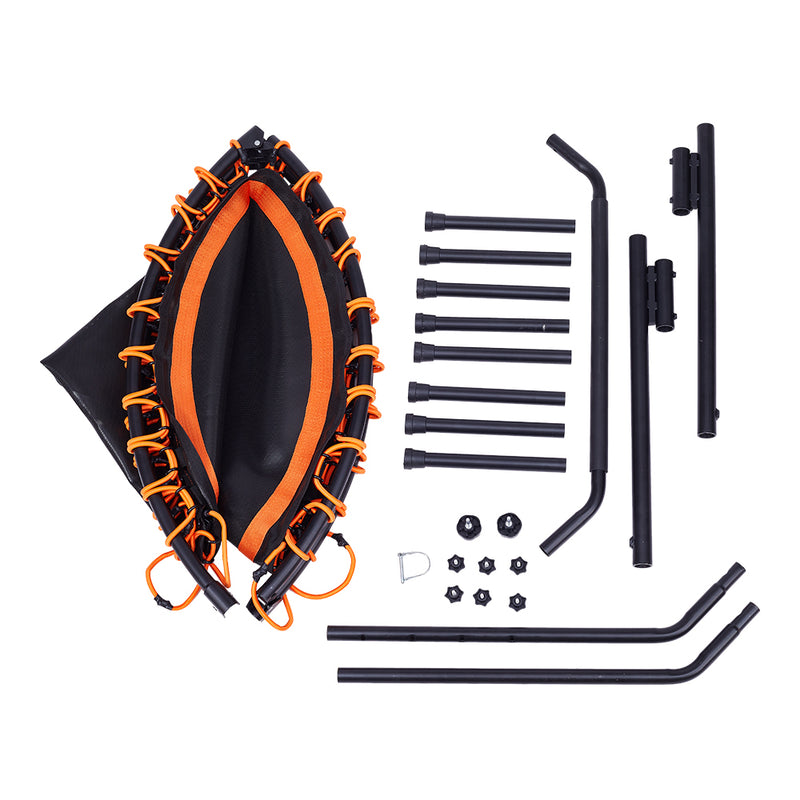 Lifeideas 48in Bungee Cords Foldable Round Trampoline with Adjustable U-Handle Bar