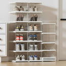 Livingandhome 6-Tier Transparent Foldable Shoe Storage Box