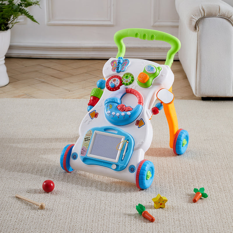 Kidkid 2 in 1 Sit to Stand Baby Walker with Music and Light