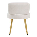 Livingandhome Cream Faux Fur Chair
