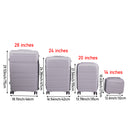 Livingandhome 4PCS Lockable Travel Suitcase Set