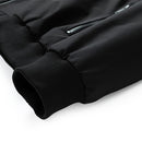 Outdoor Zip-up Windproof Lightweight Bomber Jacket Casual Varsity Outerwear - Black