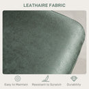 HOMCOM Set Of 2 Microfibre Retro Tub Bar Stools Metal Frame Footrest Seat Green/Blue