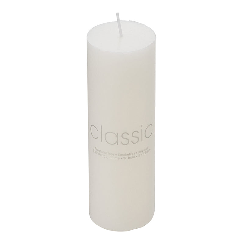 Lifeideas 6Pcs Unscented Pillar Candles Set