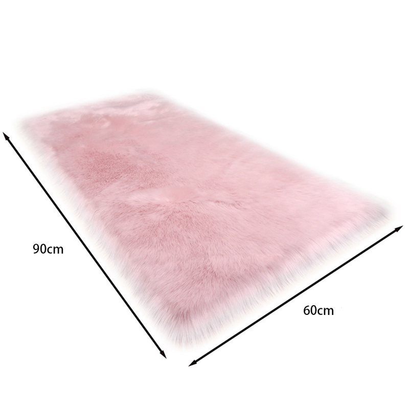 Lifeideas Retangular Super Soft Shaggy Area Rug Pink