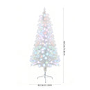 Lifeideas 6FT/1.8M Pre-Lit Artificial Christmas Tree With Foldable Metal Stand