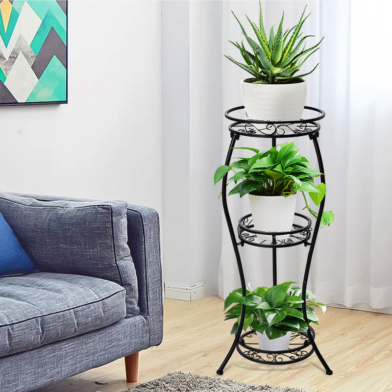 Breeins 3-Tier Black Iron Plant Stand