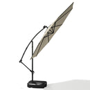 Garden Sanctuary Outdoor 32 LED Lighted Patio Umbrella With Crank Lift System