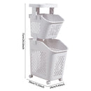 Lifeideas Freestanding 2 Tier Laundry Sorter with Casters