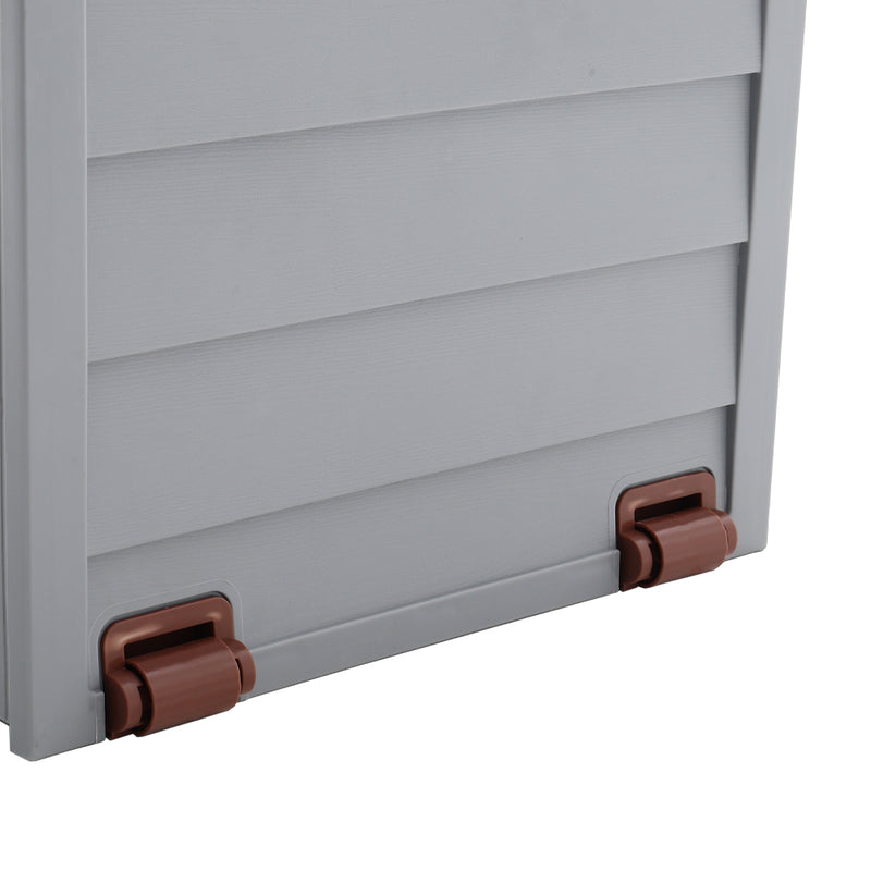Livingandhome Waterproof Large Plastic Garden Storage Box with Wheels