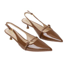 Slingback Pointed Closed Toe Heels Pumps Sandals