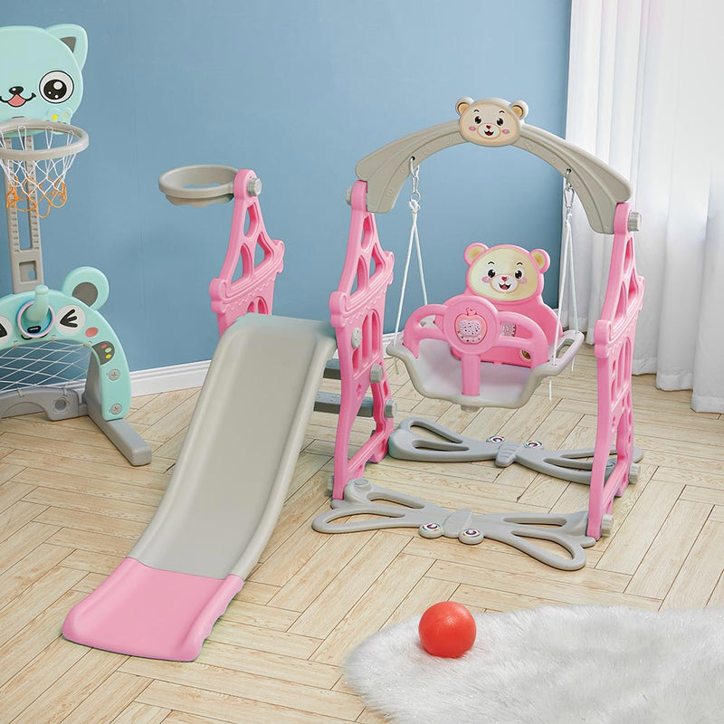 Livingandhome Toddler Swing and Slide Playset for Indoor and Outdoor