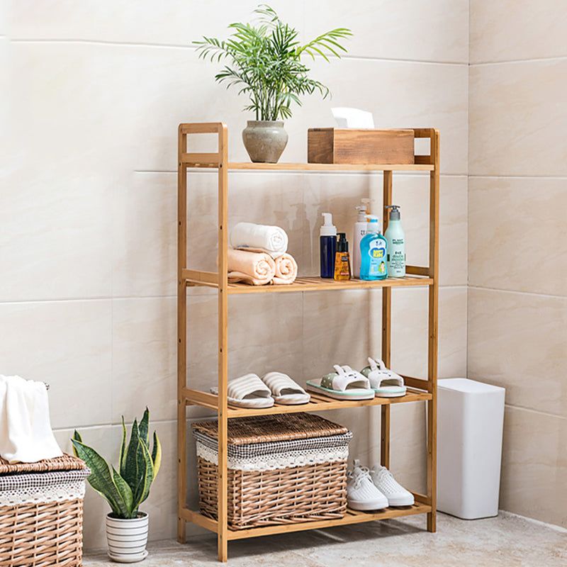 Livingandhome 4-Tier Bamboo Bookshelf and Display Rack