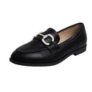 Casual Closed Toe Slip-on Horsebit PU Loafer - Black