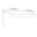 Garden Sanctuary Outdoor Retractable Patio Awning for Window and Door