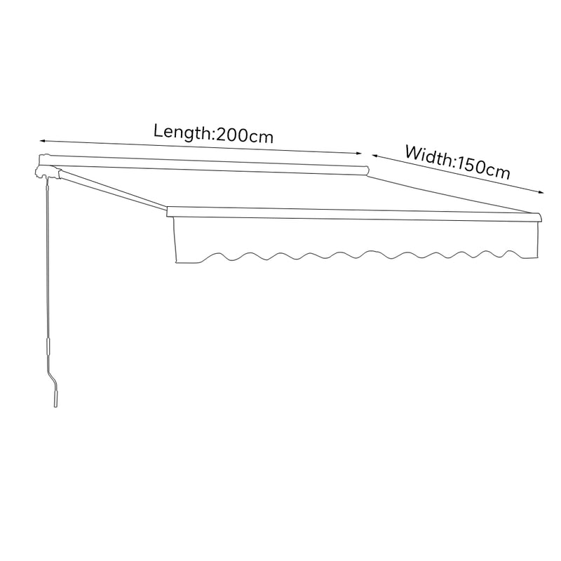 Garden Sanctuary Outdoor Retractable Patio Awning for Window and Door