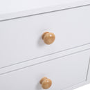 Livingandhome Wooden 2-Drawer Bedside Table Nightstand with a Shelf and Wooden Legs