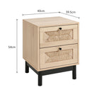 Livingandhome Compact Rectangular Woven Storage Cabinet