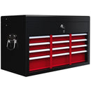 HOMCOM Lockable Metal Tool Chest W/ 6 Drawer, Ball Bearing Runners - Red/Black